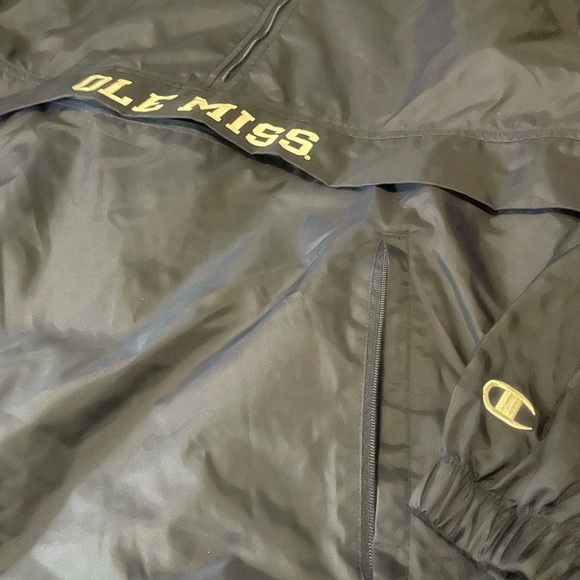 Ole Miss Champion Hoodie Windbreaker Authentic Athletic Apparel Mens Size M - Picture 2 of 6